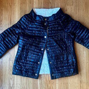 Ladies HERNO Matte and Shiny Reversible Quilted Down Jacket, US size 4